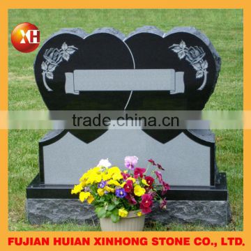 cheap upright heart headstone design with flower holder
