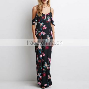 2017 New Chiffon One-piece backless ankle-length long Dress