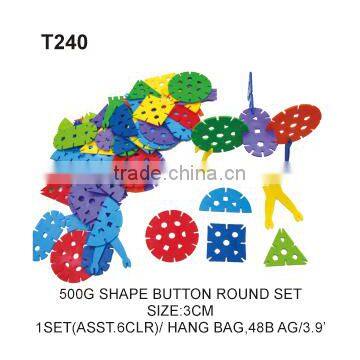 500 g Plastic Tang Han Button Shape Building Blocks Educational Toy