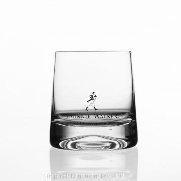 Thick bottom whisky glass cup/glass drinking cup with customized logo