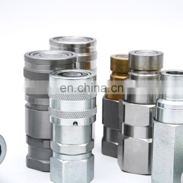 1/4 NPT ISO 16028 hydraulic quick release flat face type release connect coupling excavator break hammer
