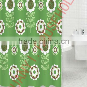 polyester shower curtain blue yellow shower curtain