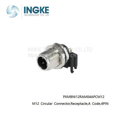 PXMBNI12RAM04APCM12,M12 Circular Connector,Receptacle,A Code,Right Angle,IP67,INGKE