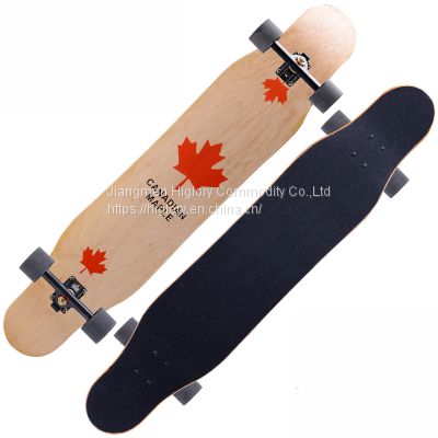 Custom Dancing Long board Wooden Deck Skateboard Long Board Chinese Canada Maple Wood