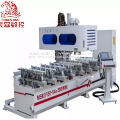 Two Working Tables Double Ended CNC Wood Mortising Machine