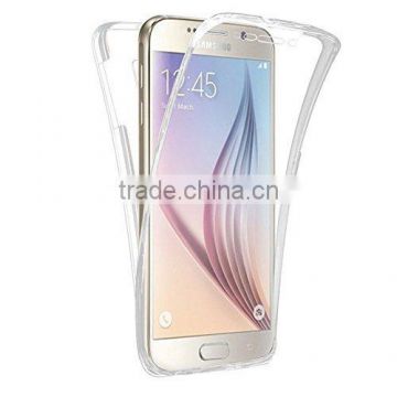 Front Transparent TPU Soft Touch Case full body protective Clear Cover for Samsung Galaxy S7 edge