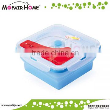 Food grade square foldable silicone food containers (FD002-1)