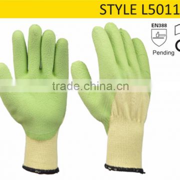 Abrasion Resistance Industry Oil-Proof Warm Fleece-Lined Latex Gloves