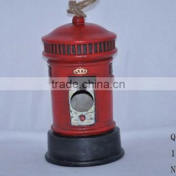 Resin artificial mini mail box birdhouse feeder