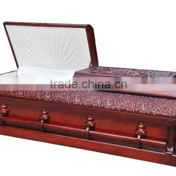 Jewish casket and coffin with carving pattern funeral supplies