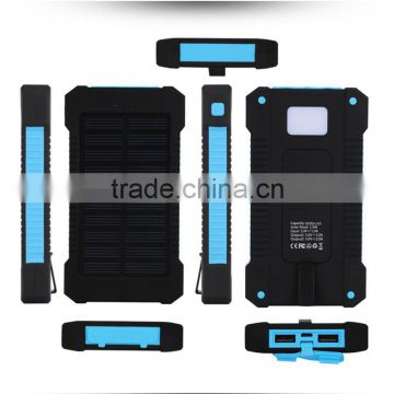 solar power bank charger Dual USB Port with Led LightWaterproof power bank for restaurant