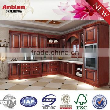 2016 NEW red classical PVC kitchen cabinet