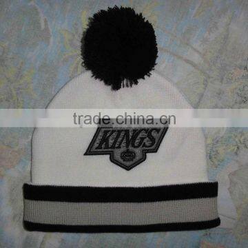 Custom pom knitted beanie hat as your design