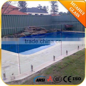 12mm Grade "A" safety glass with AS/NZS frameless swimming pool fence
