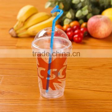 Wholesale High Quality Plastic Cup With Straw And Lid