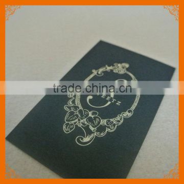 black recycled embossed business cards
