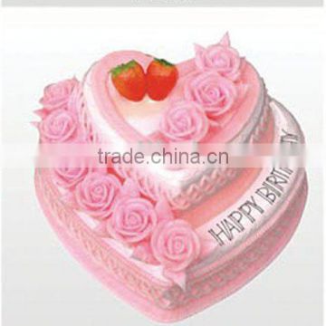 Emulational Cake with Romatic Pink Flower