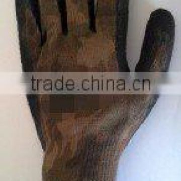 poly/cotton rubbe palm coated gloves industrial rubber gloves