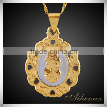 Gold Plated Flower of Life Fancy Pendant Designs for Girls Essential Oil Jewelry