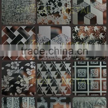 made- in -China etched decorative stainless steel sheet