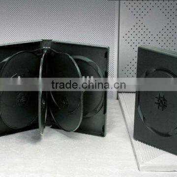 27MM Multi 7 Discs Black DVD Cases , Thick Plastic DVD Box