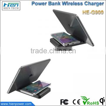 With Phone Slot Stand 4000mAh Power Bank Wireless Charger