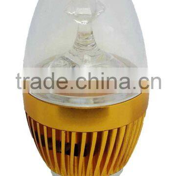 China manufacturer transparent glass 3w led light candle lights