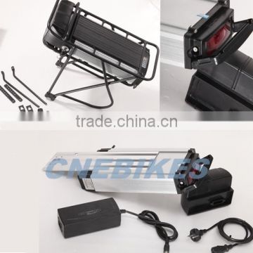 36v 12ah Li-Mn rear rack battery for e-bike conversion kits