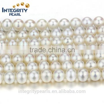 7mm AAA near round best quality natural real pearl beads strings for decorating