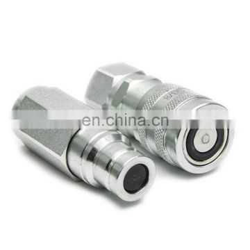 High quality OEM Service provide flat face 1/2 inch ISO 16028 hydraulic quick coupling for skid steer loader