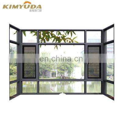 Aluminum Profile Security Burglar Proof Window Triple Track Aluminum Storm Windows For Sale