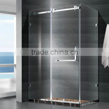 2015 new bathroom designs frameless sliding rectangle shape glass shower cabin