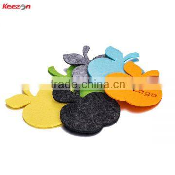 G13-2series# felt cup coaster, coffee cup felt mat with customized shape