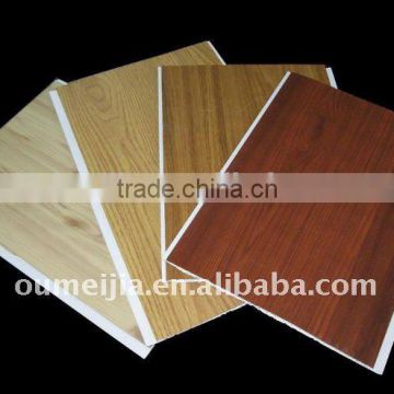 wooden designs with different colors decorative pvc wall panel in haining china