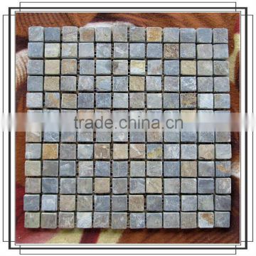 Chinese Natural Slate Stone Mosaic Slabs