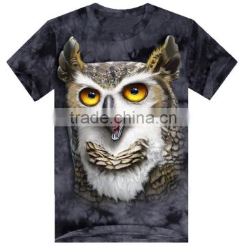 tie dye mens t shirt of printing cute owl