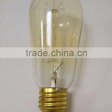 incandescent bulbs light ST64 amber glass brass base