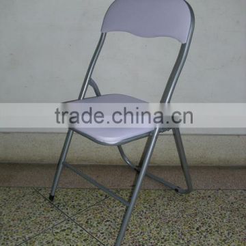 Living room chair furniture metal folding chair with PVC cushion seat and back
