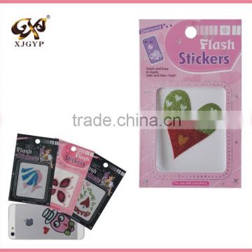 phone glitter sticker/glitter mobil sticker/glitter wall sticker for kids