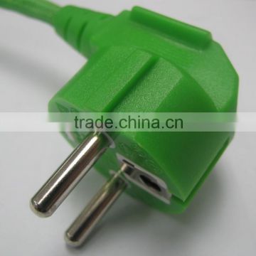 Russian 16A 250V angled type green GOST-R 3pin plug