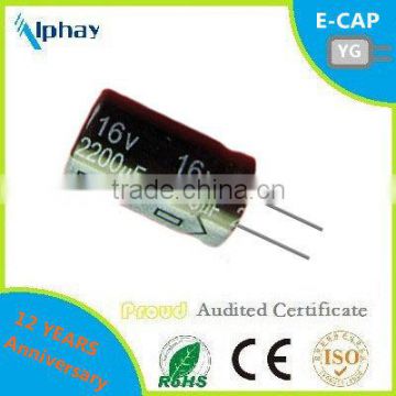1000uF 16v 10X20 20% aluminum electrolytic capacitor