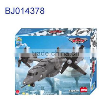 Intelligent 3d puzzle diy army toy/ plastic osprey warplane model