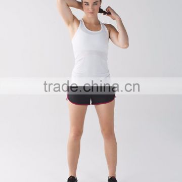 Corful printing on the waistband girls exeColrcise yoga workout shorts wholesale