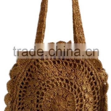 Soft straw beach bag/shopping bag