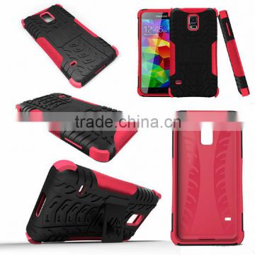 Tyre style Kickstand PC TPU armor case for Samsung galaxy S5