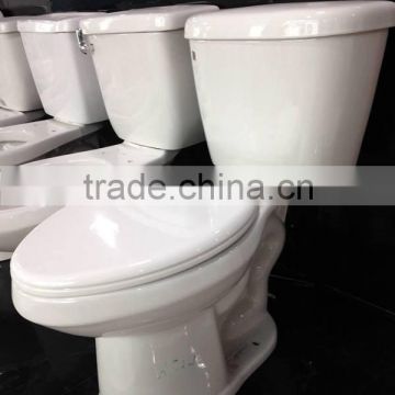 Siphonic two piece cheap ceramic bathroom accessories set vitreous china toilets
