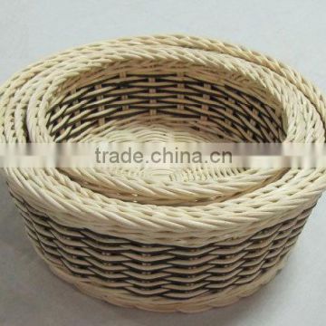 set3 round rattan basket -natural material