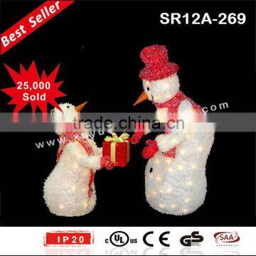 Outdoor lighted up LED outdoor Snowman