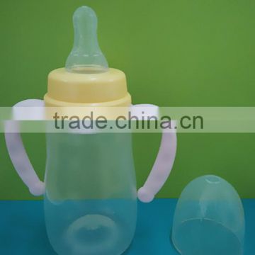 Food grade plastic feeding bottle for baby drinking milk and water