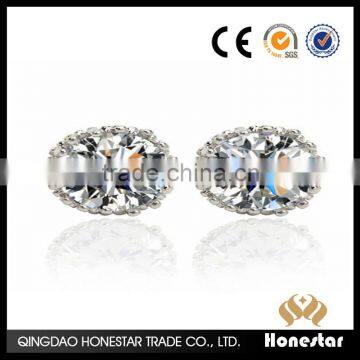 Luxury Cubic Zirconia Rhinestone Bridal Stud Earrings Women Jewelry Wedding Gift